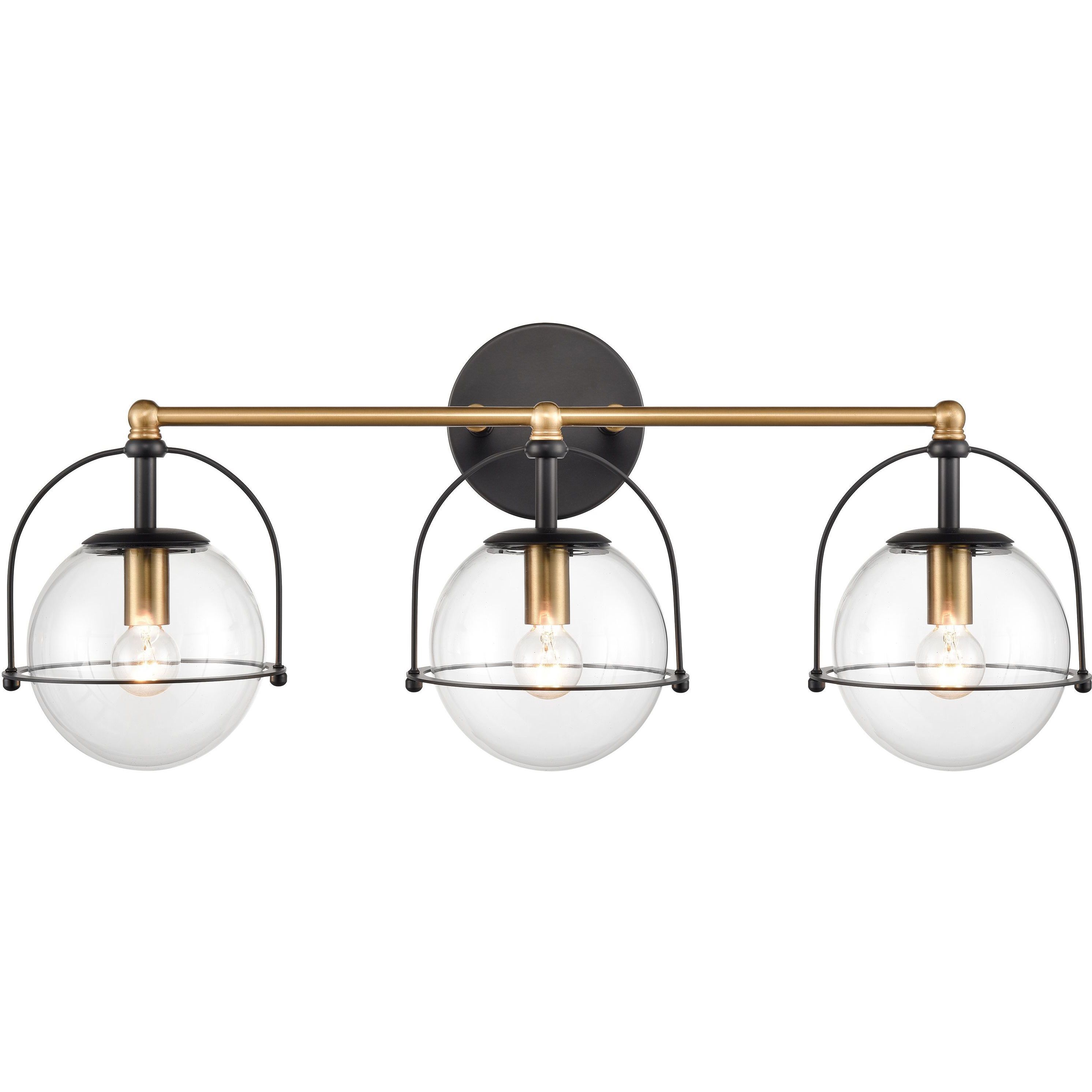 Langford 3 Light 24 inch Satin Brass Vanity Light Wall Light