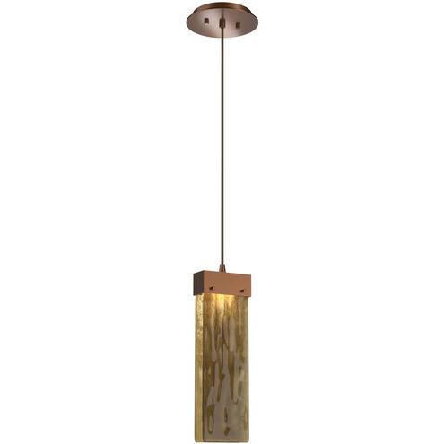 Parallel LED 2.3 inch Burnished Bronze Pendant Ceiling Light in Bronze Granite, 2700K LED