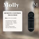 Atlas Molly 56 inch Gloss White with Old Oak Tone Blades Ceiling Fan