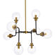 Hanson 8 Light 36 inch Black and Brass Pendant Ceiling Light in Brass and Black