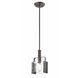 Georgian Bay 1 Light Graphite and Ironwood on Metal Mini-pendant Ceiling Light