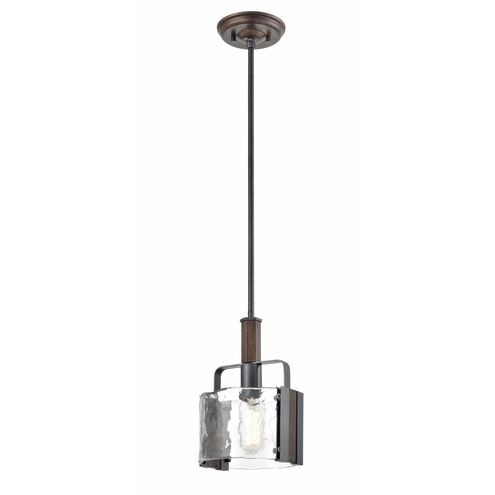 Georgian Bay 1 Light Graphite and Ironwood on Metal Mini-pendant Ceiling Light