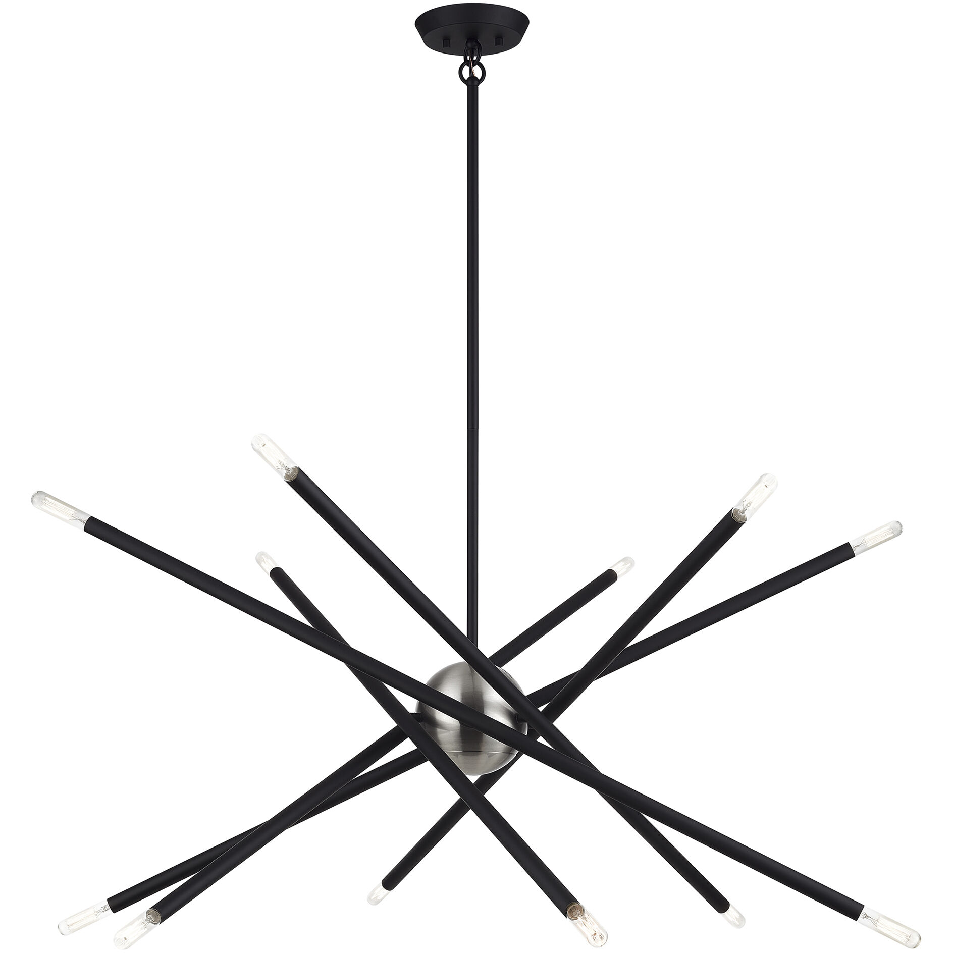 Soho 12 Light 36 inch Black Chandelier Ceiling Light