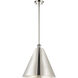 Ballston Cone LED 16 inch Polished Nickel Pendant Ceiling Light