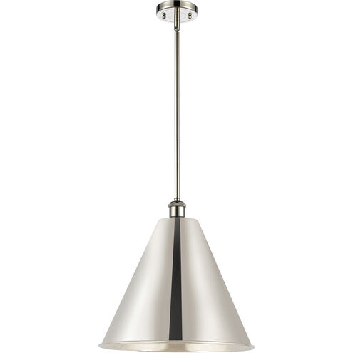 Ballston Cone LED 16 inch Polished Nickel Pendant Ceiling Light