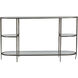 Wyeth 64 X 16 inch Antique Nickel and Tempered Glass Console Table