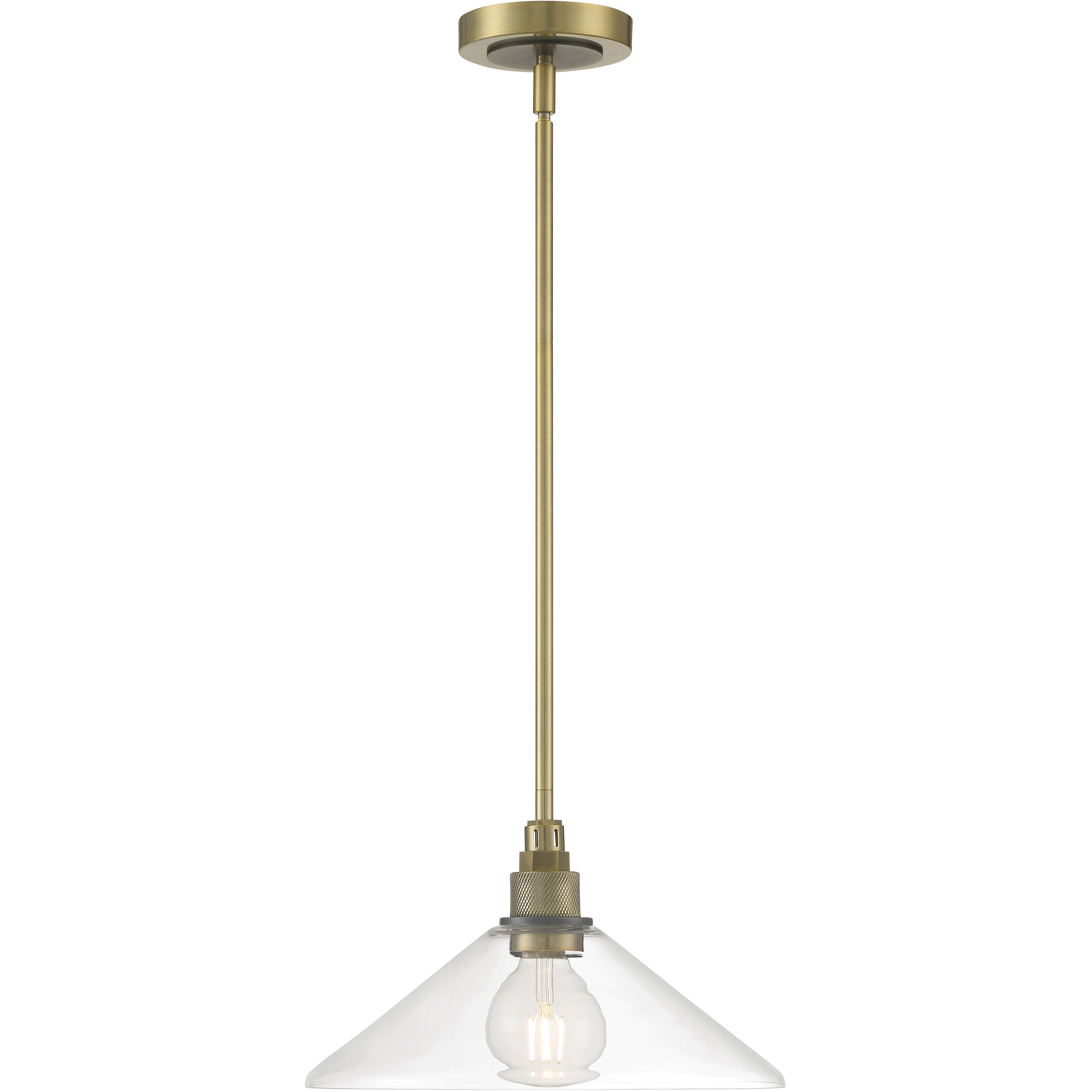 Charis Pendant Ceiling Light in Antique Brass with Oil Rubbed Bronze
