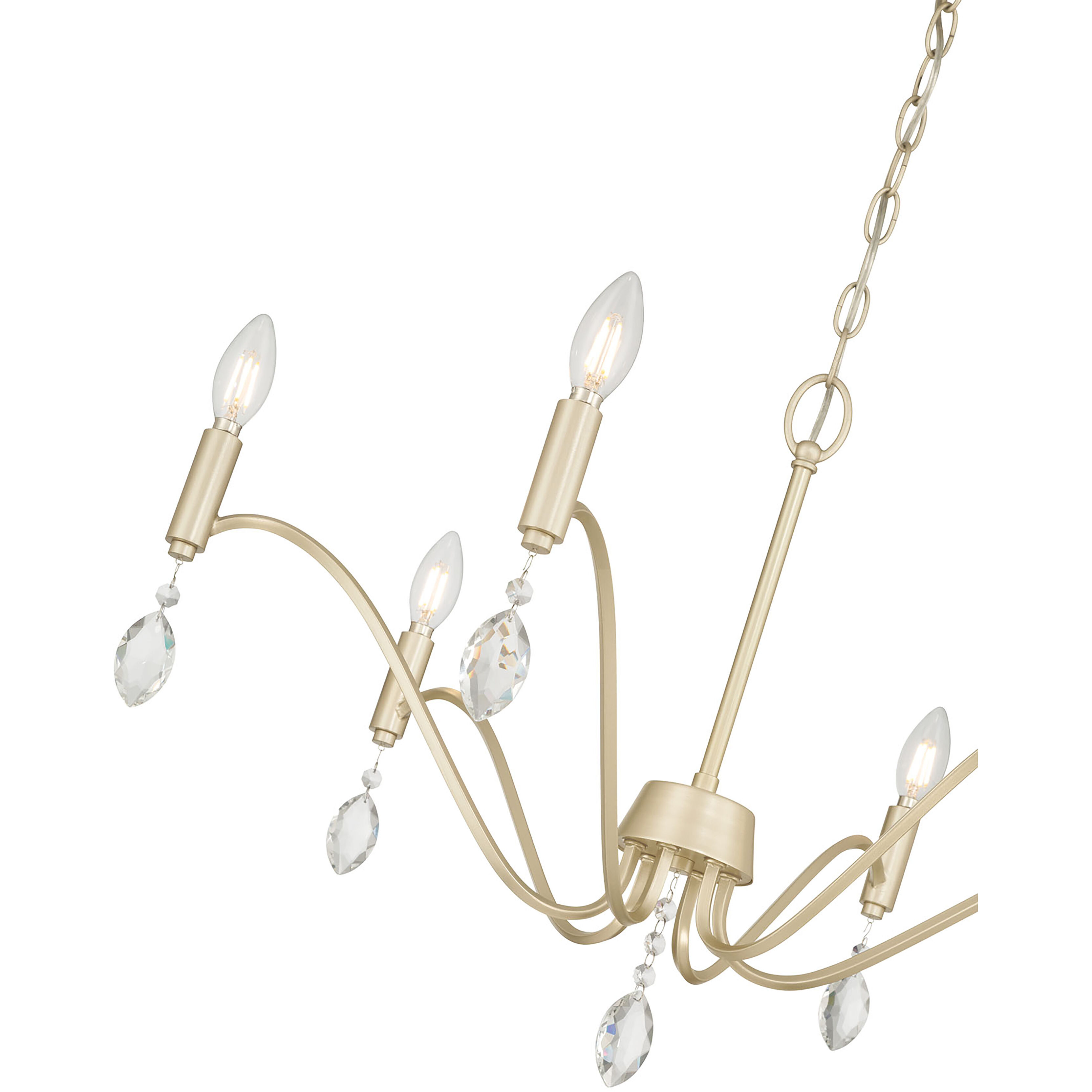 Aureline 6 Light 28 inch Aged Silver Chandelier Ceiling Light