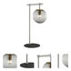 Lencho 21.25 inch 25 watt Brushed Nickel Table Lamp Portable Light in Brushed Nickel / Smoke