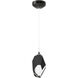 Chrysalis 1 Light 6.1 inch Ink Mini Pendant Ceiling Light in Black Crystal, Large