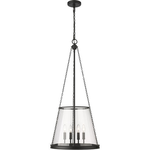 Prescott 4 Light 18 inch Matte Black Pendant Ceiling Light