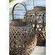 Coconio Wood Lattice 13 inch Brown Lantern