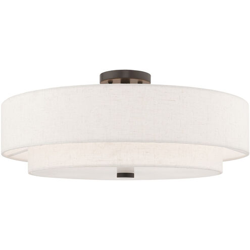 Meridian 5 Light 22 inch English Bronze Semi-Flush Mount Ceiling Light