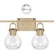 Mansfield 4 Light 34 inch Champagne Gold Vanity Light Wall Light