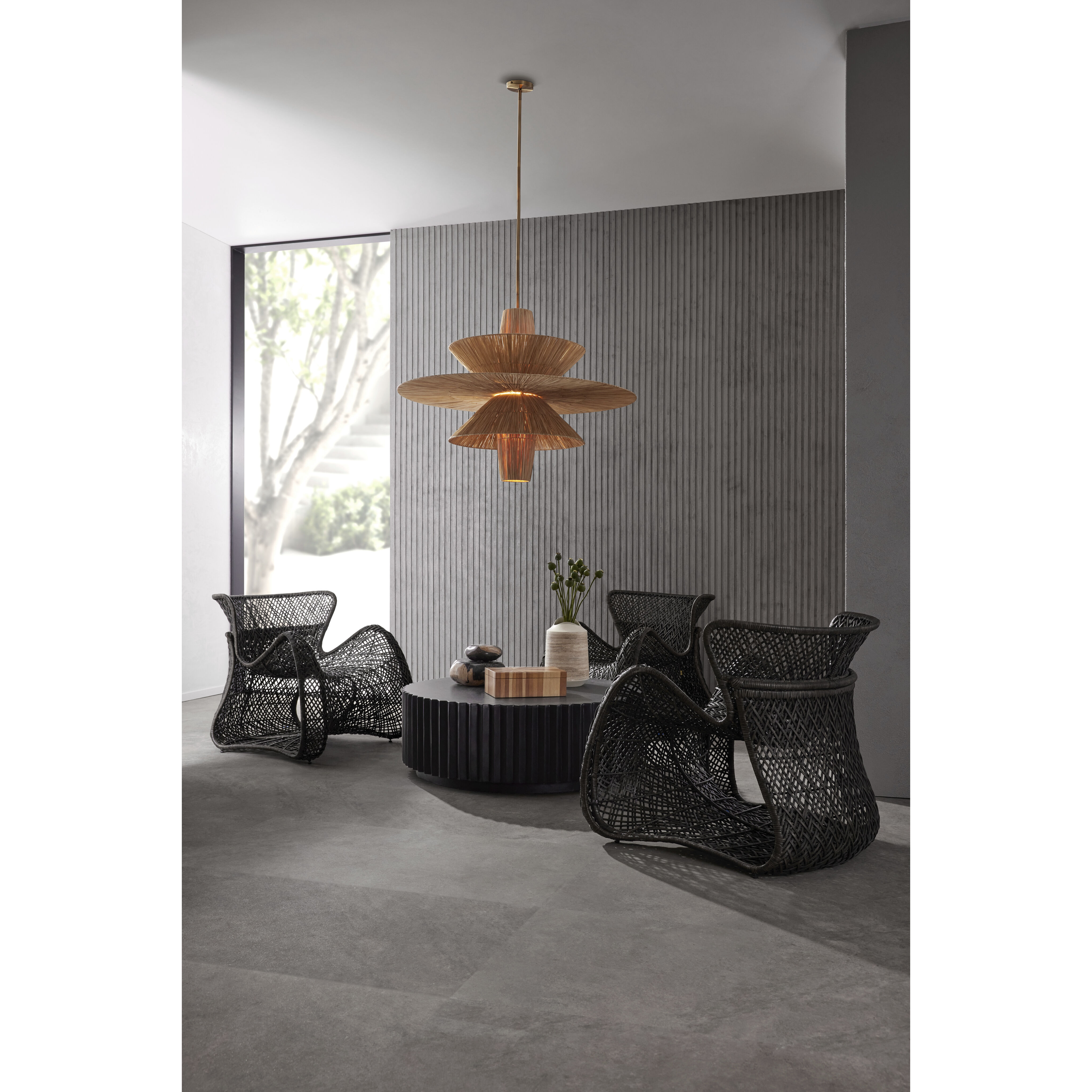 Shay 1 Light 44 inch Natural Chandelier Ceiling Light