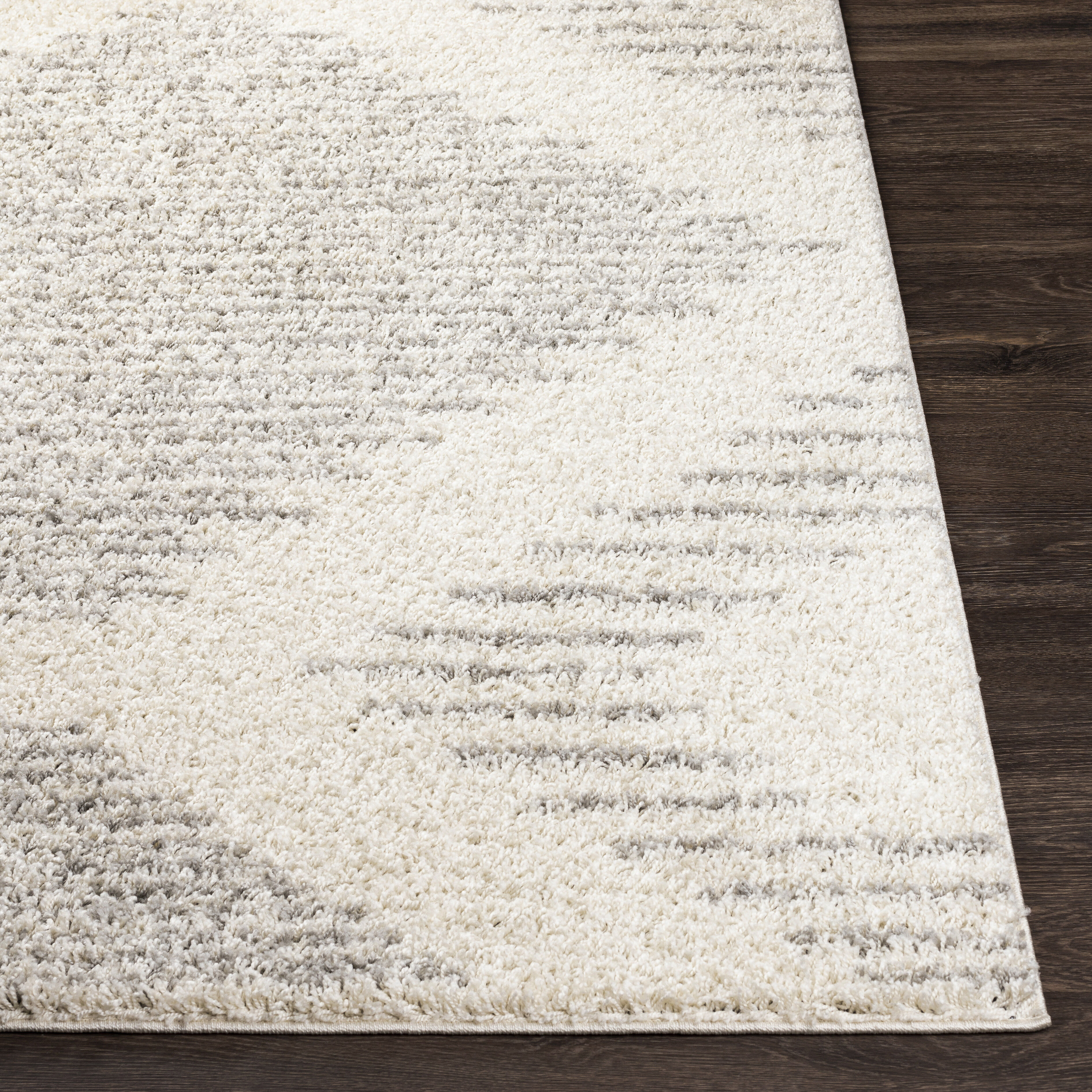 Taza Shag 120 X 94 inch Cream Rug in 8 x 10, Rectangle