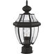 Monterey 1 Light 17 inch Black Outdoor Post Top Lantern