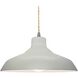 Radiance 1 Light 15.5 inch Matte White and Brushed Nickel Pendant Ceiling Light