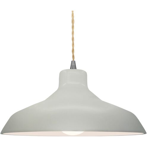 Radiance 1 Light 15.5 inch Matte White and Brushed Nickel Pendant Ceiling Light