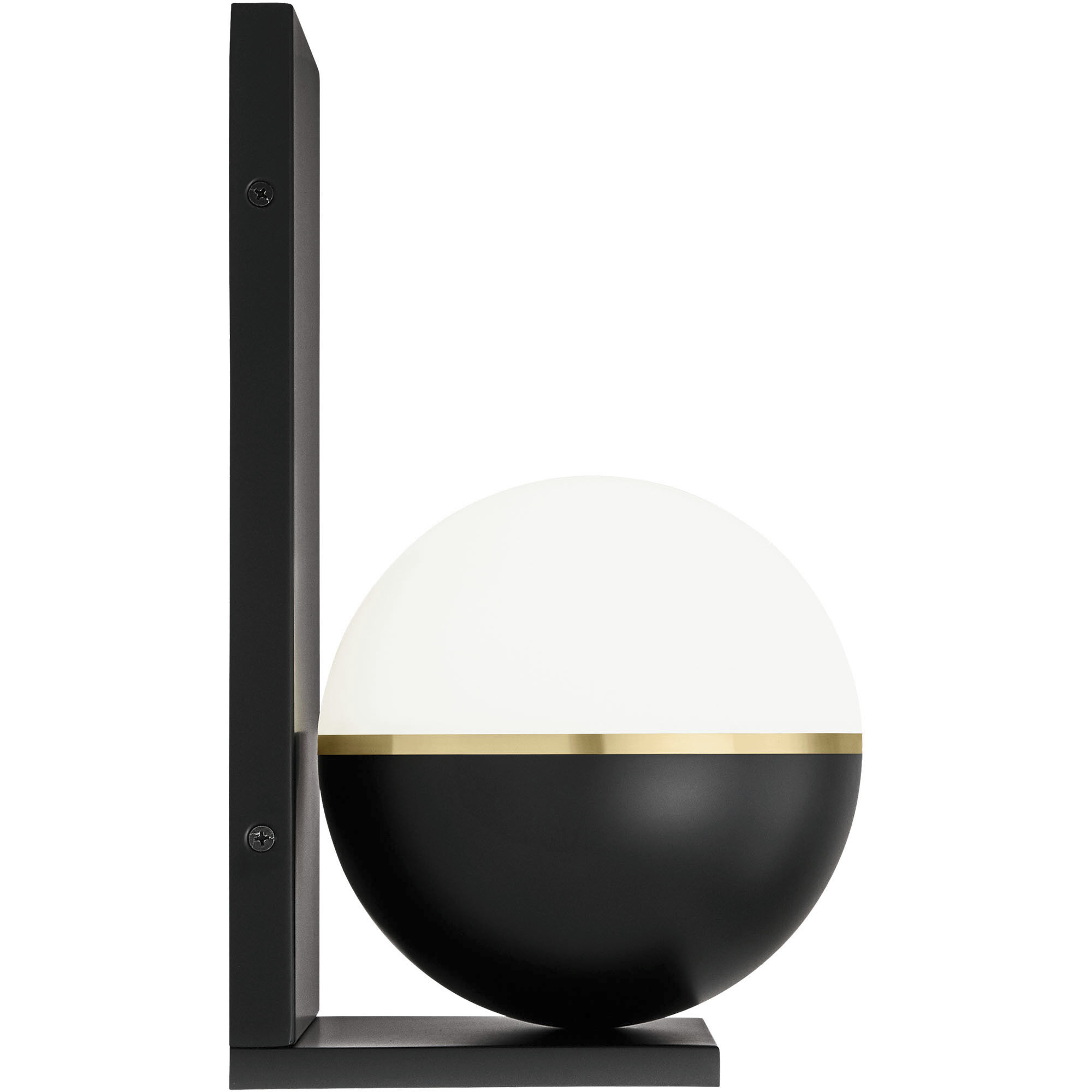 Sean Lavin Akova Wall Sconce Wall Light in Matte Black with Plated Brass