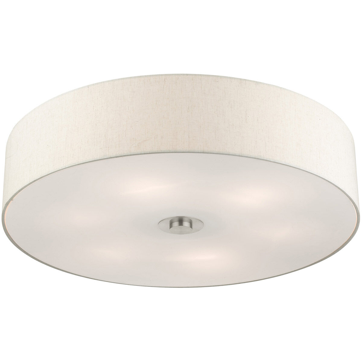 Meridian 6 Light 30 inch Brushed Nickel Semi Flush Ceiling Light