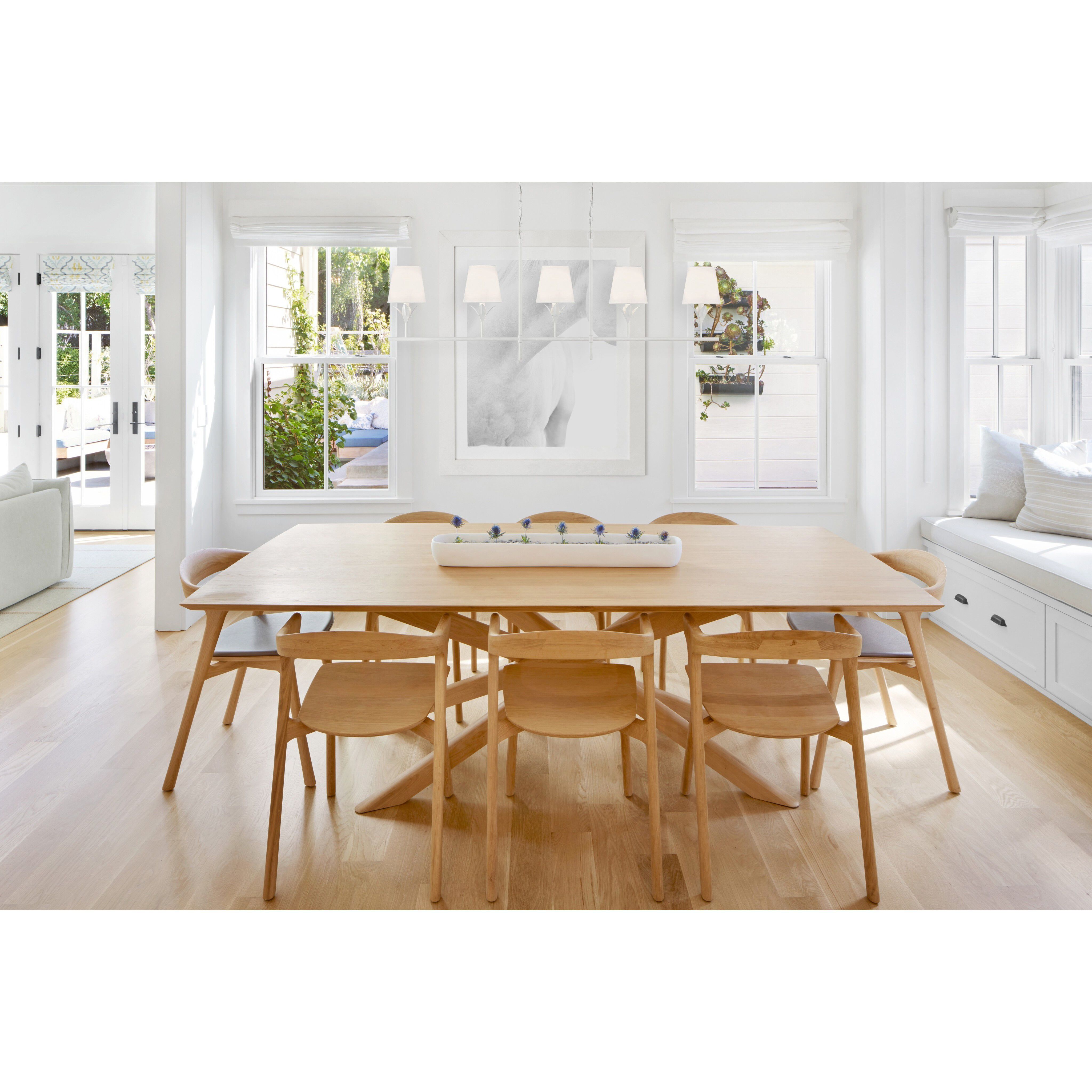 Broche 5 Light 53.5 inch Matte White Linear Chandelier Ceiling Light