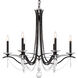 Vesca 6 Light 33 inch Heirloom Bronze Chandelier Ceiling Light in Heritage