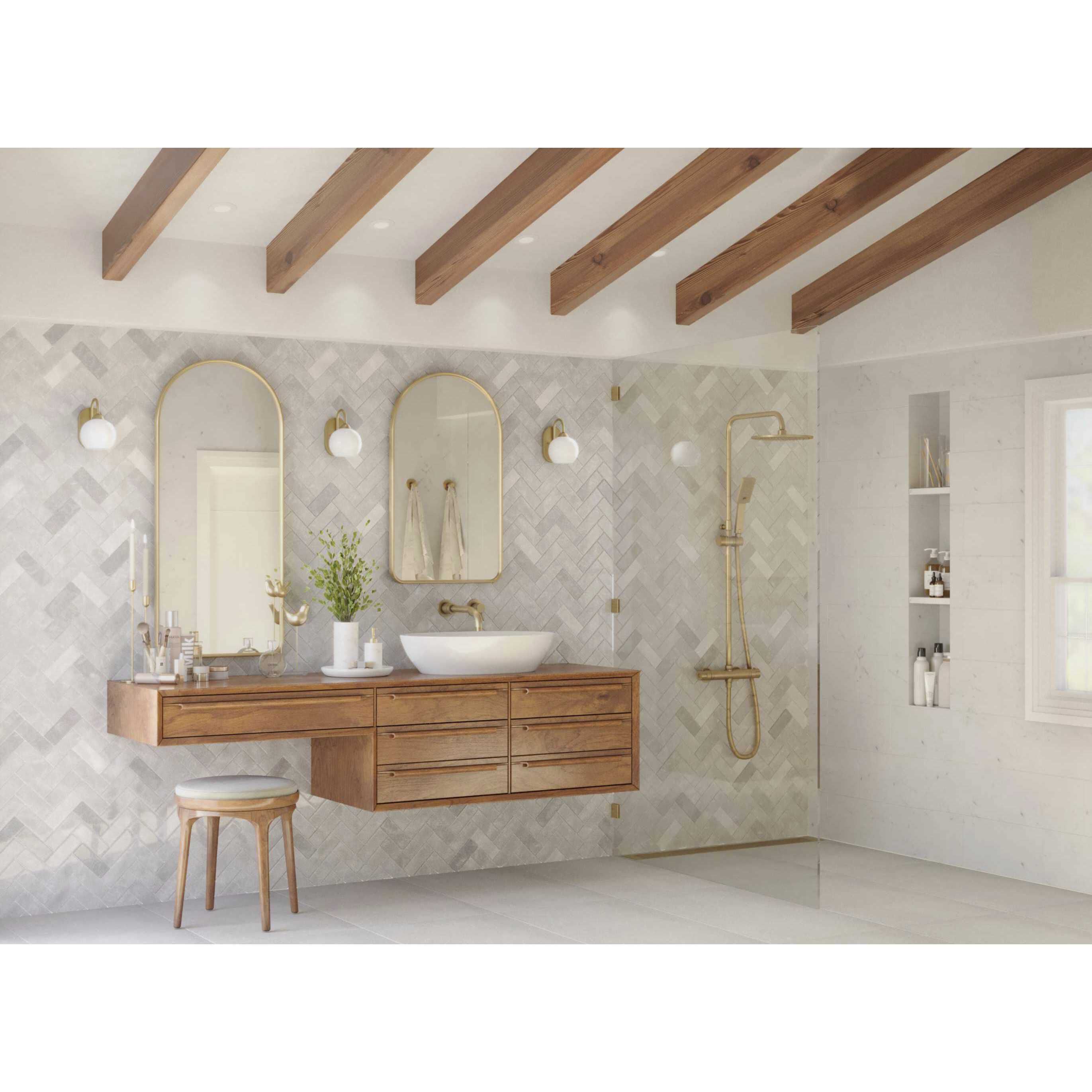 Carisa 1 Light 7 inch Vintage Gold Bath Vanity Wall Light