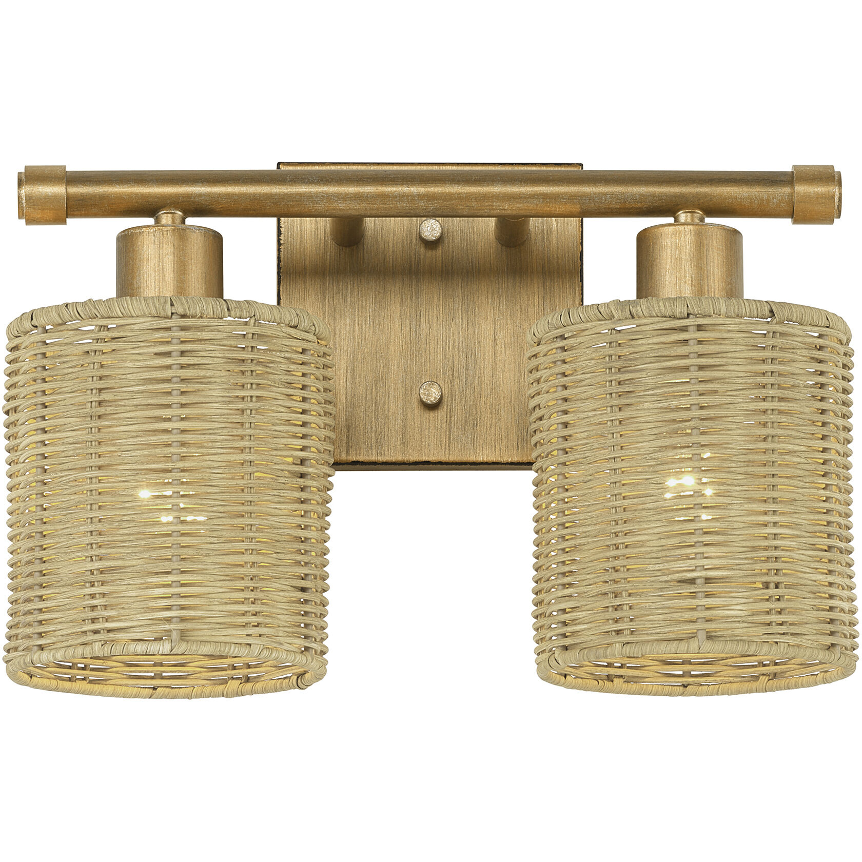 Weavington 2 Light 14 inch Antique Gold Leaf Vanity Wall Sconce Wall Light