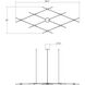 Constellation LED 66.75 inch Satin Brass Chandelier Ceiling Light in 3000K, White
