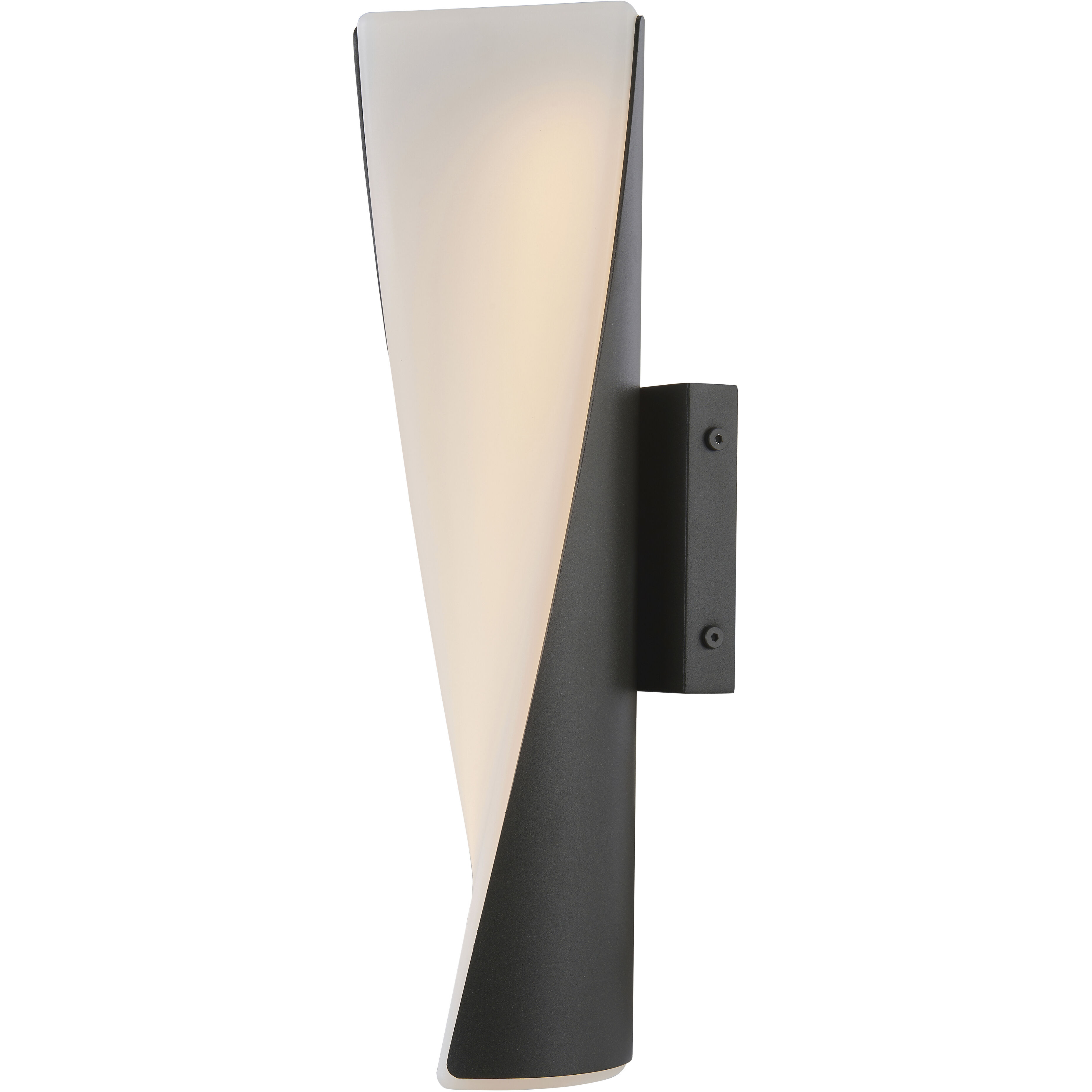 Vortex LED 15 inch Matte Black Outdoor Wall Light