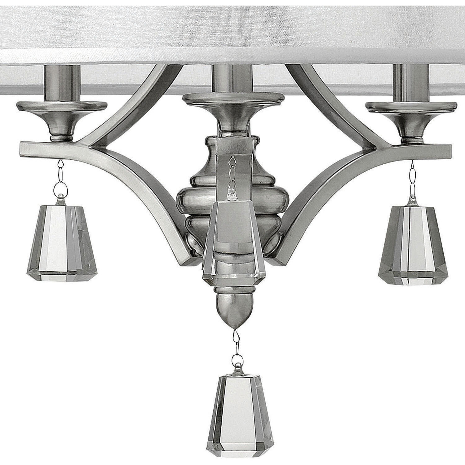 Mime LED 17.5 inch Brushed Nickel Foyer Light Ceiling Light, Flush Mount