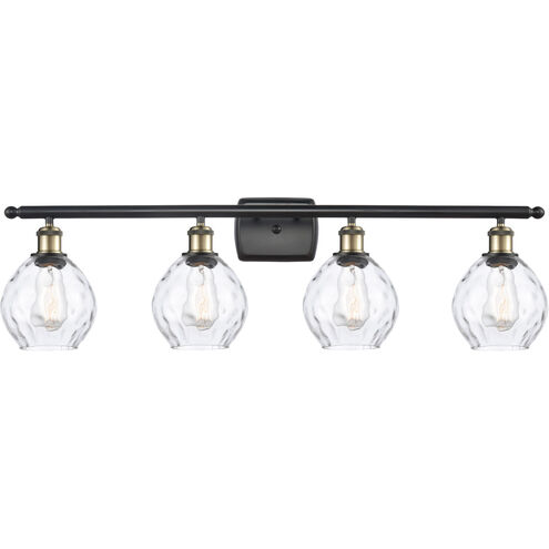 Ballston Small Waverly LED 36 inch Black Antique Brass Bath Vanity Light Wall Light, Ballston