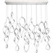 Interlace LED 11.13 inch Chrome Multi-Light Pendant Ceiling Light, dweLED