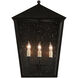 Bening 3 Light 22.25 inch Midnight Outdoor Wall Sconce, Large