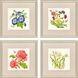 Fleur Melange Green and Red and Pink and Yellow Framed Art, Propac