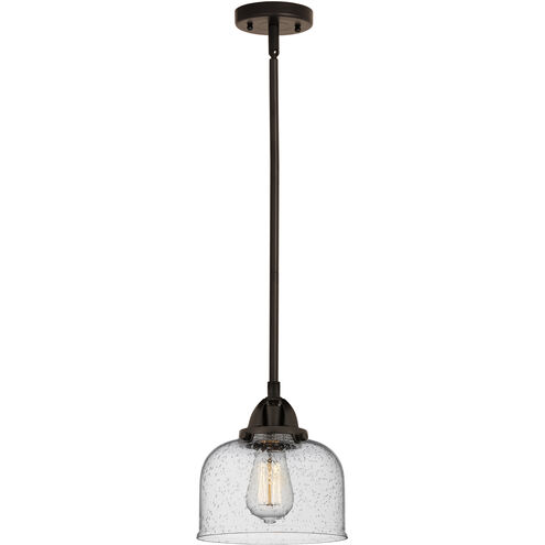 Nouveau 2 Bell LED 8 inch Oil Rubbed Bronze Mini Pendant Ceiling Light in Seedy