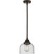 Nouveau 2 Bell LED 8 inch Oil Rubbed Bronze Mini Pendant Ceiling Light in Seedy
