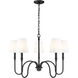 Jisele 5 Light 30 inch Matte Black Chandelier Ceiling Light