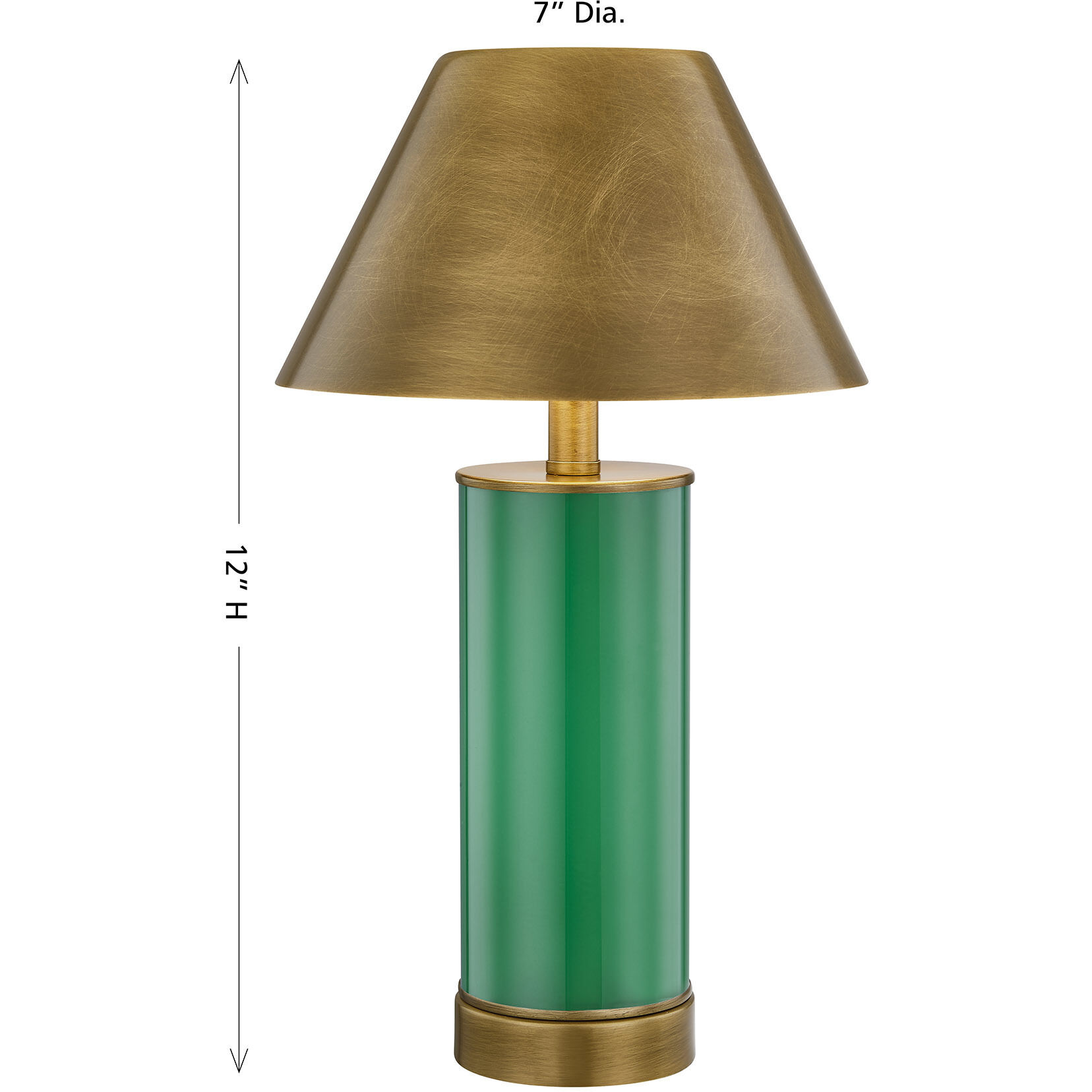 Molly 12 inch 2.30 watt Jolly Green Portable Rechargeable Table Lamp Portable Light, Coco & Dash