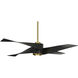 Artemis IV 64 inch Soft Brass/Matte Black with Matte Black Blades Ceiling Fan
