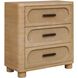 Scottie Natural Oak and Dark Bronze 3 Drawer Chest