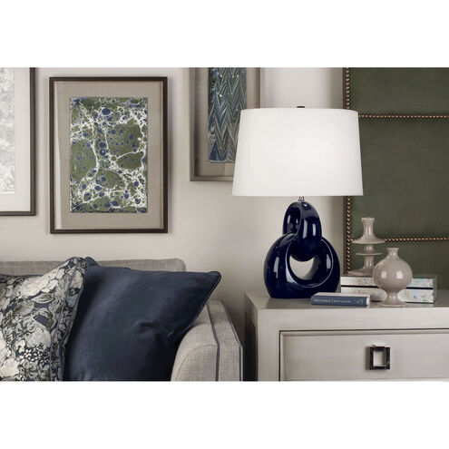 Fusion 27 inch 150.00 watt Midnight Blue Table Lamp Portable Light