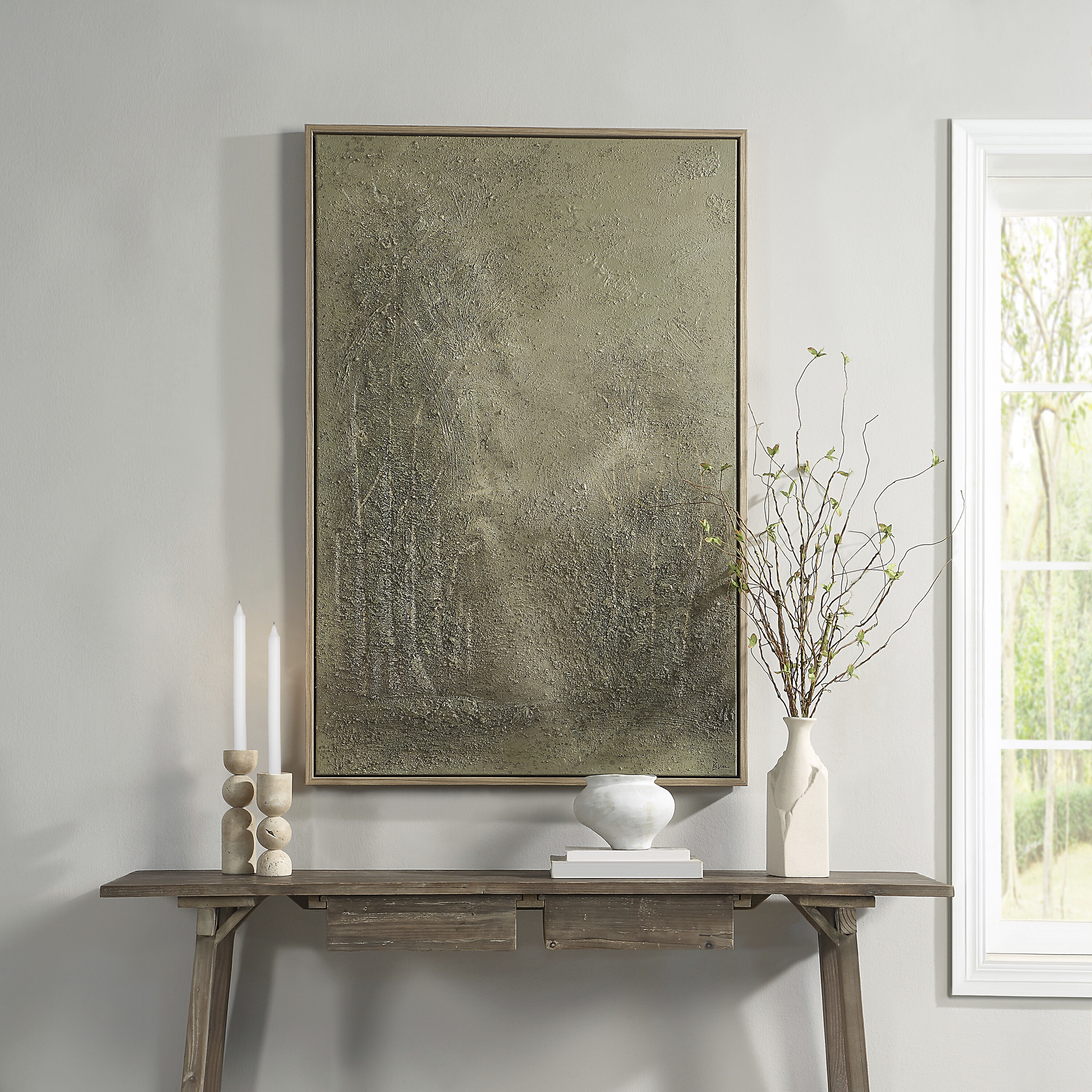 Lipton Medium Walnut Canvas Art