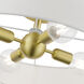 Venlo 4 Light 22 inch Satin Brass with Shiny White Accents Semi-Flush Ceiling Light, Large