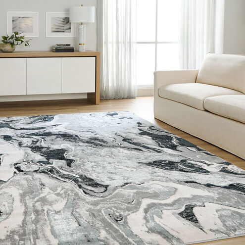 Artema 36 X 24 inch Black/Grey Rug in 2 x 3