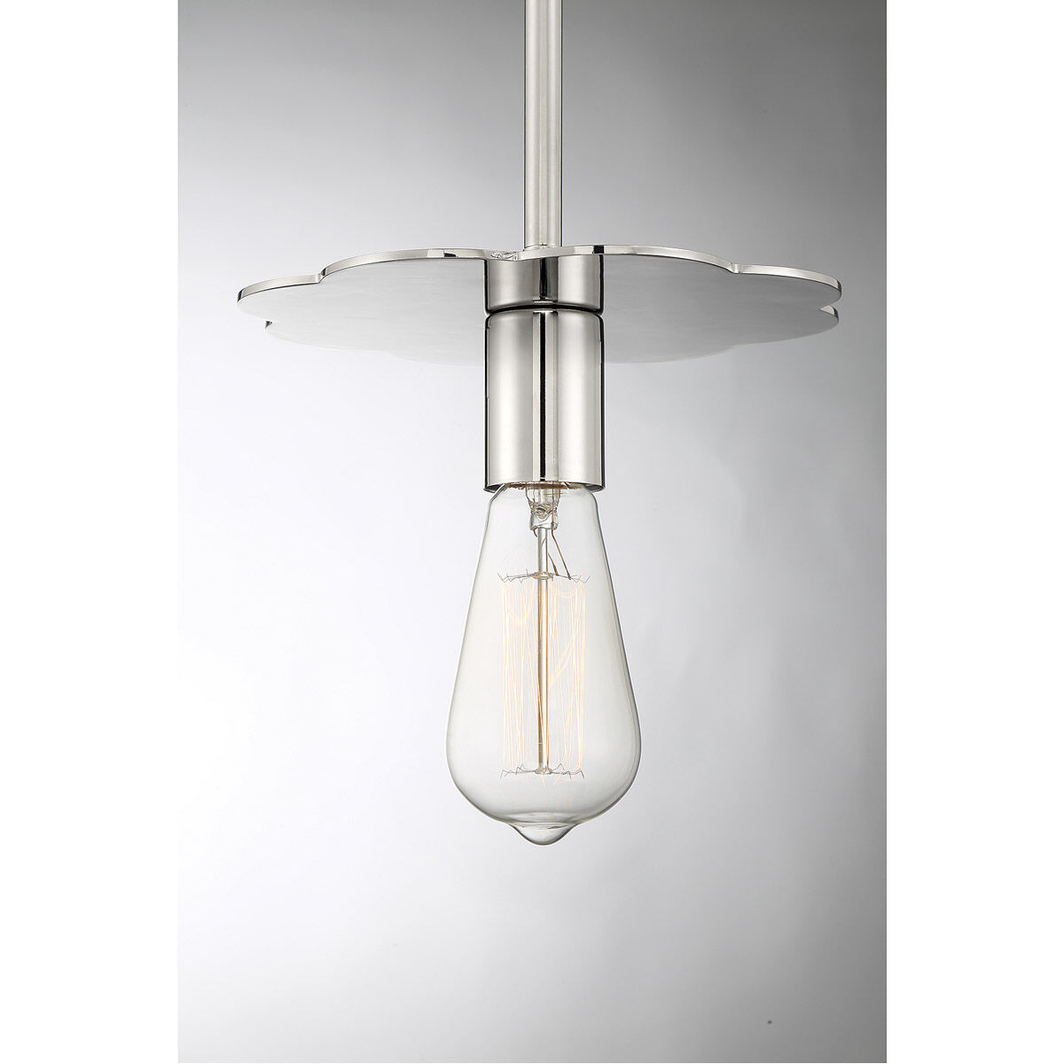 Modern 1 Light 8 inch Polished Nickel Mini-Pendant Ceiling Light