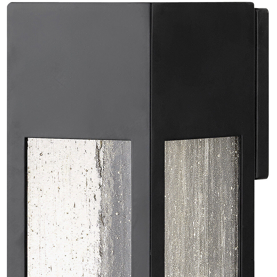 Rook LED 12 inch Satin Black Outdoor Wall Mount Lantern, Medium