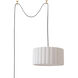Scallop 1 Light 18 inch Weathered Brass and Brass Pendant Swag Kit Ceiling Light