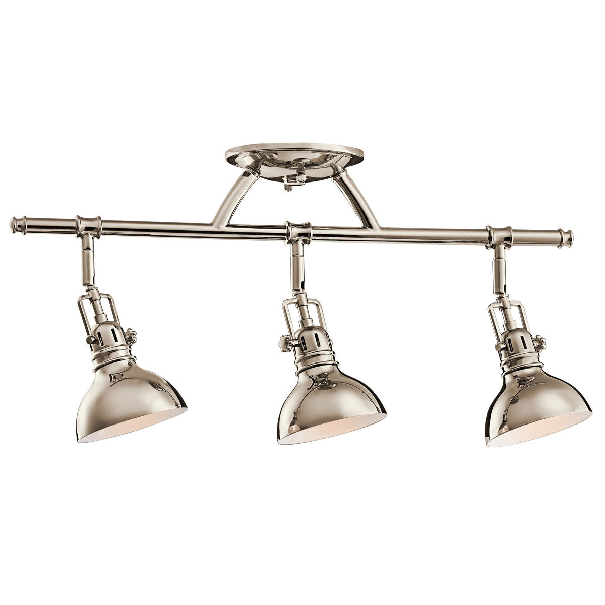 Hatteras Bay 3 Light 120 Polished Nickel Rail Light Ceiling Light